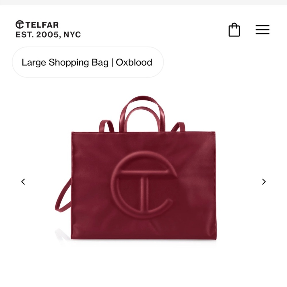 Telfar Oxblood Shopper - Large
